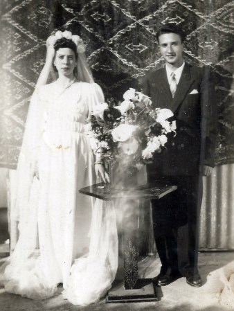 ראובן ע"ה וקמיל לוטטי ביום נישואיהם 