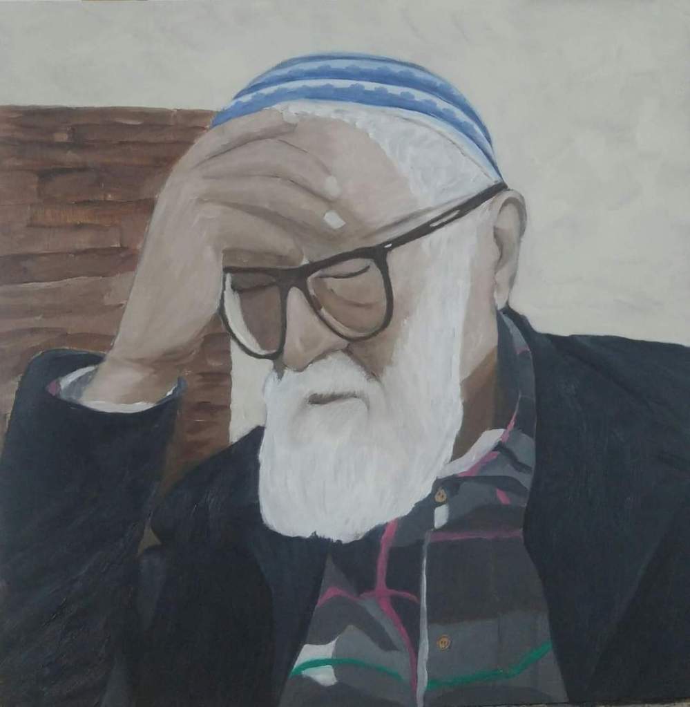 רבי רחמים שלום חוטה ע"ה בציור של בנו שמואל חוטה 